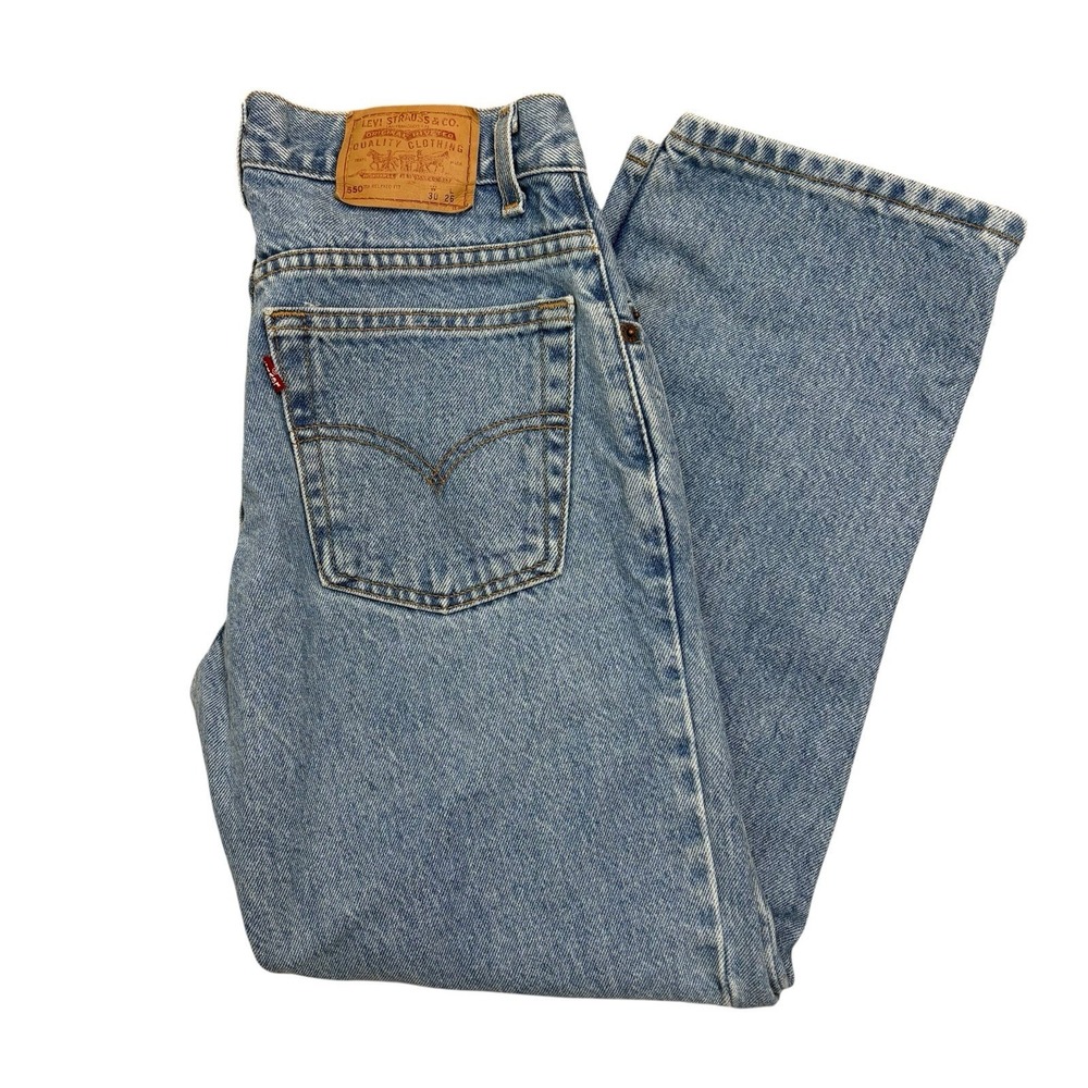 Vintage Y2K Levi's 550 2000 Husky W 30 L 26 Short Girl Summer Jeans Straight Leg